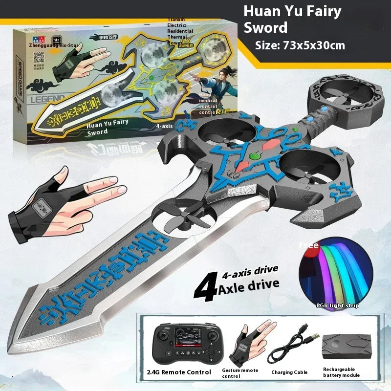 Flying Sword RC Drone ✨ Light-Up Airplane Toy for Kids