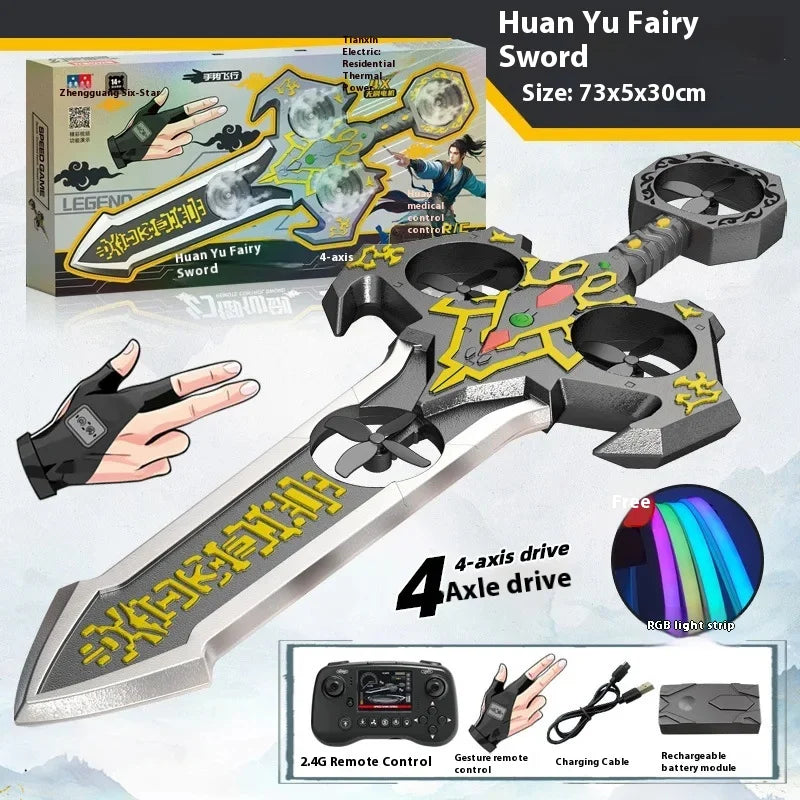 Flying Sword RC Drone ✨ Light-Up Airplane Toy for Kids