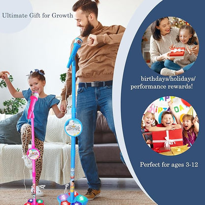 🎄2025 Christmas Sale🎅Microphone Toy, Karaoke Machine Toy with Light