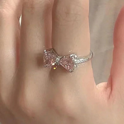 Fashion Adjustable Bow Ring Jewelry