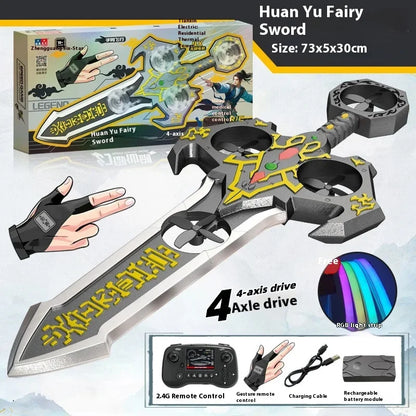 Flying Sword RC Drone ✨ Light-Up Airplane Toy for Kids