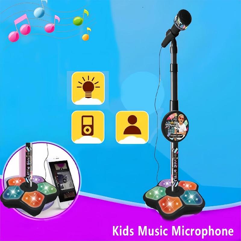 🎄2025 Christmas Sale🎅Microphone Toy, Karaoke Machine Toy with Light