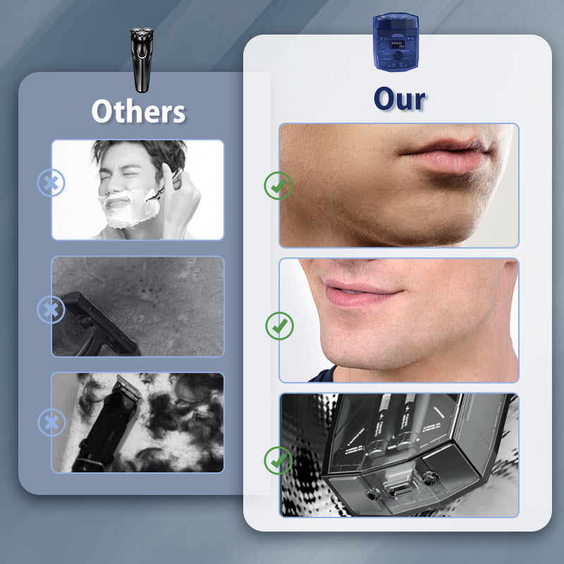 ✨2025 New Design🔥Transparent and Silent Mini Electric Shaver