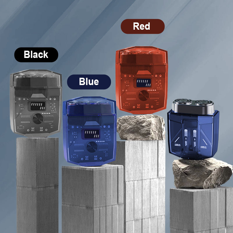 ✨2025 New Design🔥Transparent and Silent Mini Electric Shaver