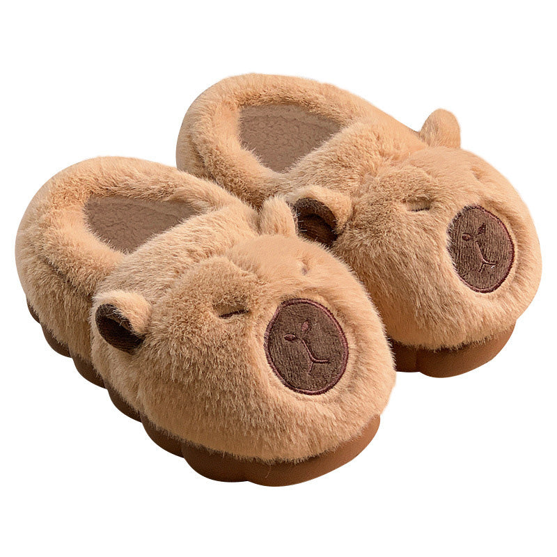 Warm Indoor Non-Slip Capybara Slippers