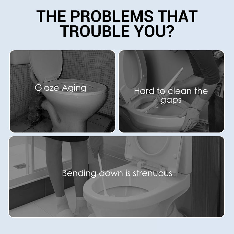 Wall-Mounted Disposable Toilet Brush With 6 Refill Heads