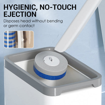 Wall-Mounted Disposable Toilet Brush With 6 Refill Heads